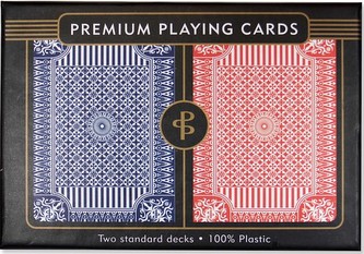 Karty do gry 2 talie Niebieskie Czerwone