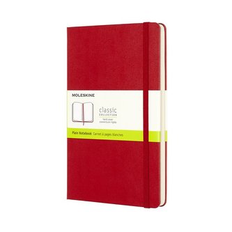 Moleskine: Zápisník tvrdý čistý červený L