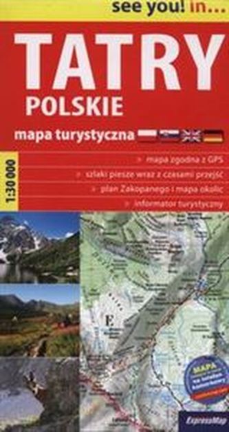 Tatry polskie. Mapa turystyczna. 1:30 000
