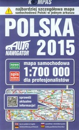 Polska 2015 Mapa samochodowa dla profesjonalistów 1:700 000