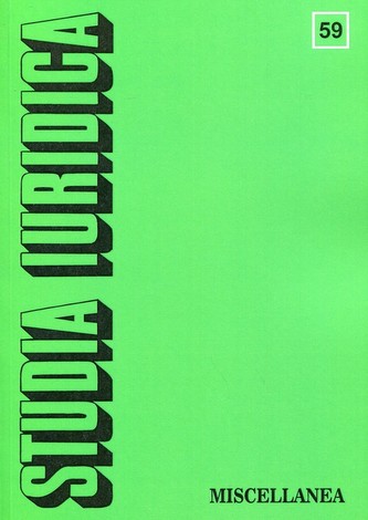 Studia Iuridica Tom 59 Miscellanea