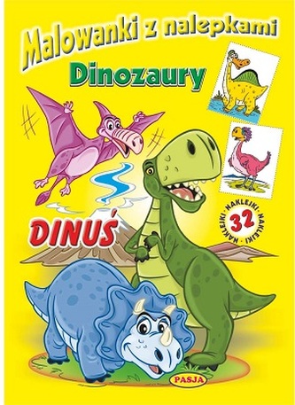 DINOZAURY DINUŚ MALOWANKI Z NALEPAKMI