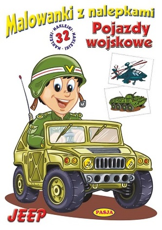 JEEP POJAZDY WOJSKOWE MALOWANKI Z NALEPKAMI