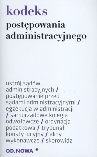 KODEKS POSTĘPOWANIA ADMINISTRACYJNEGO FOLIA 09.2016