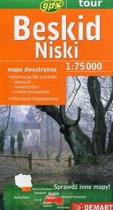 Beskid Niski mapa turystyczna dwustronna