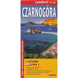 Mapa samochodowo-turystyczna Czarnogóra, 1:275 000 Mapa samochodowo-turystyczna Czarnogóra, 1:275 000