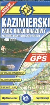 Mapa turystyczna. Kazimierski Park Krajobrazowy papierowy