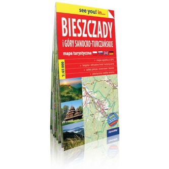 Mapa turystyczna. Bieszczady i Góry Sanocko-Turczańskie 1:65 000 Mapa turystyczna. Bieszczady i Góry Sanocko-Turczańskie 1:65 000