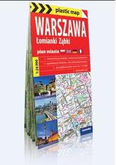 Plan miasta.  Warszawa Łomianki Ząbki  1:26 000 mapa foliowana