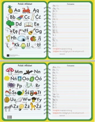 Podkładka dwustronna laminowana A2 ALFABET POLSKI