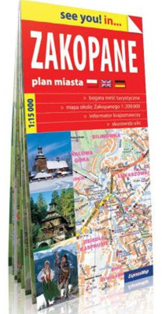Plan miasta - Zakopane i okolice  1:15 000 Plan miasta - Zakopane i okolice  1:15 000