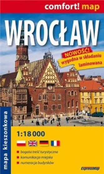Plan miasta Wrocław.  1:18 000. Laminat Midi Plan miasta Wrocław.  1:18 000. Laminat Midi