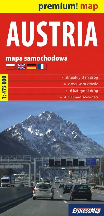 Austria mapa samochodowa 1:475 000