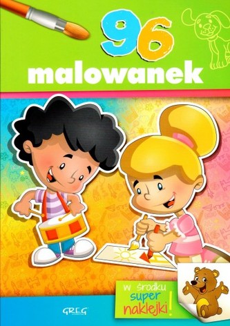 96 malowanek Kolor w środku + Super naklejki