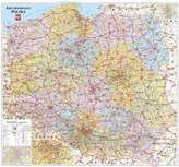 POLSKA - MAPA ŚCIENNA KODOWA /NOWE WYDAN IE/ DEMART