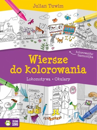 Julian Tuwim. Wiersze do kolorowania. Lokomotywa. Okulary