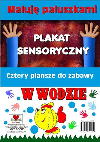 Plakaty sensoryczne. Maluję paluszkami. W wodzie