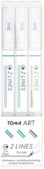 Cienkopis 2 Lines B 3 kolory TOMA