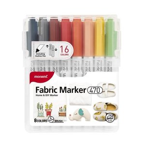 Marker do tekstyliów 470 15 kol+1 kontur MONAMI