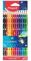 Kredki Cosmic trójkątne 12 kolorów MAPED