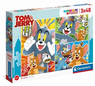 Puzzle 3x48 Super Kolor Tom&Jerry;