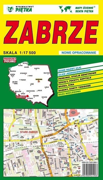 Zabrze 1:17 500 plan miasta PIĘTKA