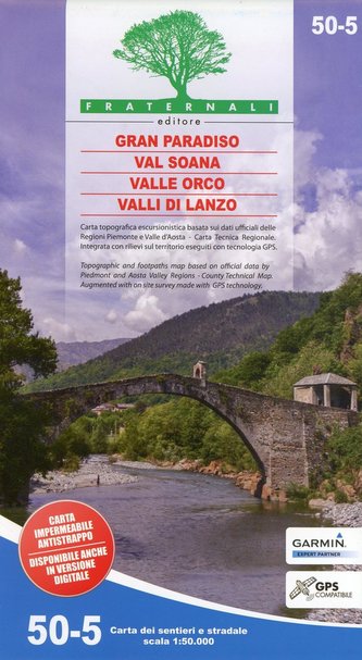 Gran Paradiso - Val Soana - Valle Orco - Valli di Lanzo 1 : 50 000