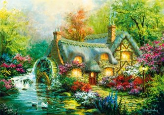 Puzzle 1000 Stary młyn nad rzeką
