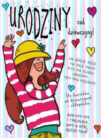 Karnet B6 Urodziny - Dziewczyna II