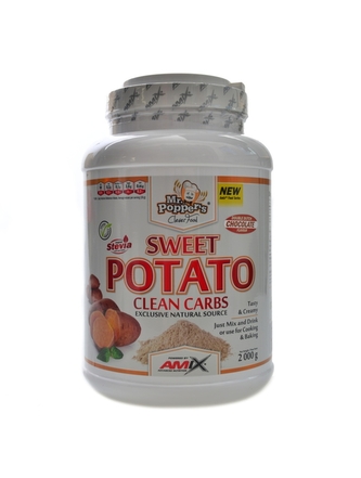 Amix Mr. Poppers - Sweet potato clean carbs 2000 g - dvojitá čokoláda Amix Mr. Poppers - Sweet potato clean carbs 2000 g - dvojitá čokoláda