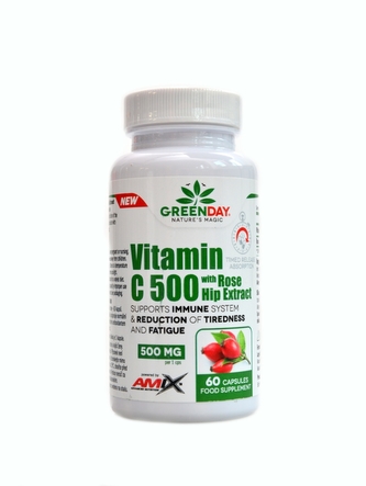 Amix GreenDay - Vitamín C 500mg with rose hips 60 kapslí