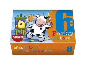 Farby plakatowe 6 kolorów 20ml eko MONA Farby plakatowe 6 kolorów 20ml eko MONA