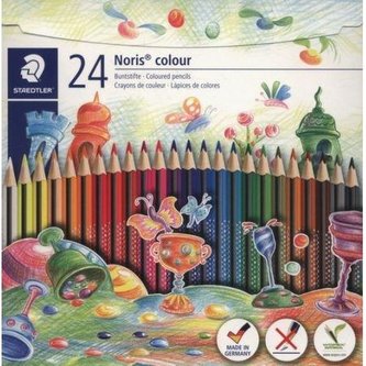 Barevné pastelky "Noris Colour", 24 barev, trojhranné, STAEDTLER