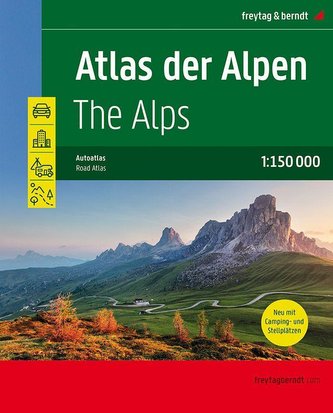 Atlas der Alpen, Autoatlas 1:150.000 Laufzeit 2021 - 2024 Atlas der Alpen, Autoatlas 1:150.000 Laufzeit 2021 - 2024