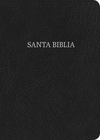 Rvr 1960 Biblia Letra Grande Tamaño Manual, Negro Piel Fabricada