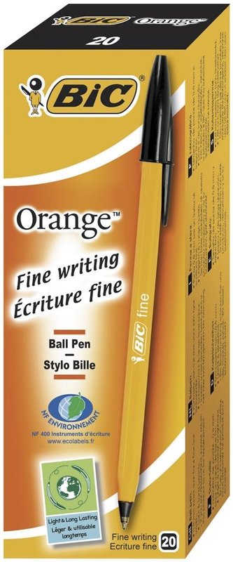 Długopis Orange Original czarny (20szt) BIC Długopis Orange Original czarny (20szt) BIC