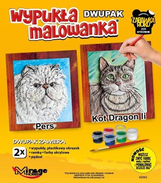 Wypukła malowanka Koty - Pers + Dragon Li