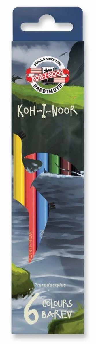 Kredki Dino 6 kolorów