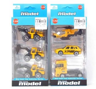 Autka metalowe 8cm 3szt mix