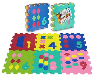 Puzzle piankowe 6 elementów Cyfry
