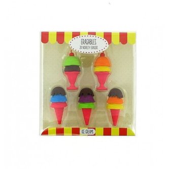 Gumki do mazania - zestaw lody