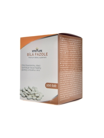 VitoLife - Bílá fazole extrakt Phaseolin 2% 400mg 100cps