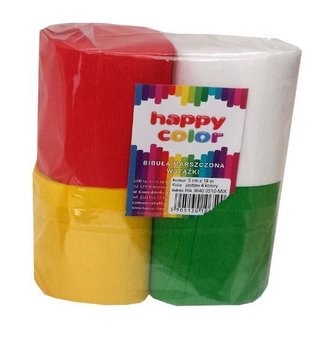 Bibuła marszczona 5x10cm wstążka mix HAPPY COLOR