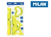 Zestaw linijek żółty 4 sztuki MILAN