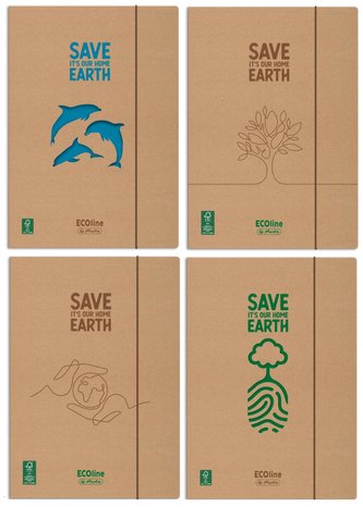 Teczka A4 z gumką ECOline mix