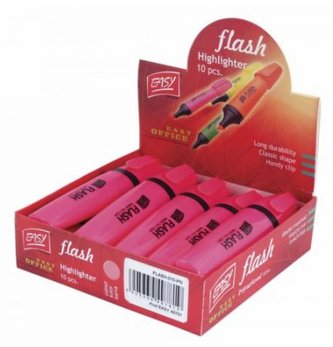 Zakreślacz Flash różowy (10szt) EASY