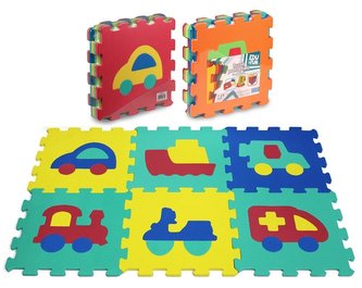 Puzzle piankowe 6 elementów Pojazdy