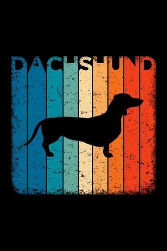Dachshund Dot Grid Notebook: Blank Dotted Grid Dachshund Dog Journal: Vintage Retro Design