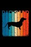 Dachshund Dot Grid Notebook: Blank Dotted Grid Dachshund Dog Journal: Vintage Retro Design