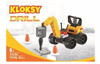 Klocki Kloksy Maszyny budowlane wiertnica 46 el.